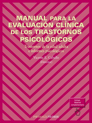 cover image of Manual para la evaluación clínica de los trastornos psicológicos